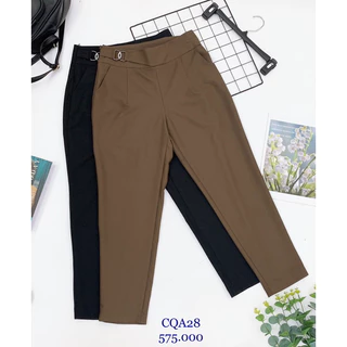 Quần âu nữ dang baggy khóa cạnh 2 màu nâu ,đen CQA28