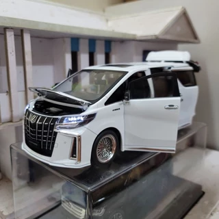 Mô hình xe Toyota Alphard lệ 1:18 có cửa trượt điện tự động, lên xuống kính cửa trước