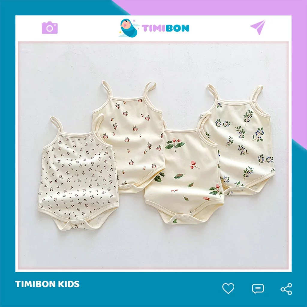 Đồ Bé Gái Body 2 Dây Cho Bé Mẫu Quần Áo Sơ Sinh Chip Hai Dây Dễ Thương Bodysuit Chất Mềm Mát – [BDCHIP32]