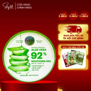 Gel lô hội dưỡng đa năng NATURE REPUBLIC Soothing & Moisture Aloe Vera 92% Soothing Gel 300ml