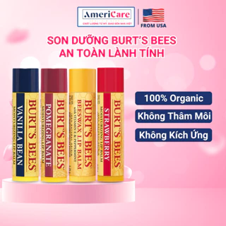 Son Dưỡng Môi Burt's Bees Moisturizing Lip Balm dưỡng môi, son dưỡng không màu Burt Bee - Đủ Mùi-  Bill Mỹ, AmeriCare