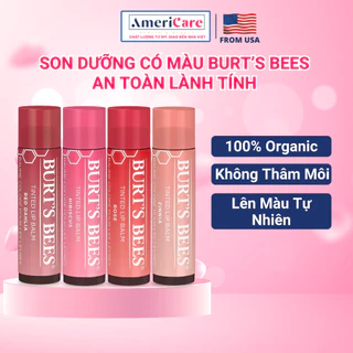 Son Dưỡng Có Màu Burt’s Bees Tinted Lip Balm & Burt's Bees Lip Shimmer Balm (Mỹ), Son Dưỡng Cho Mẹ Bầu, Americarevn