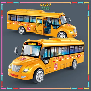 ĐỒ CHƠI XE BUÝT/ SCHOOL BUS QUÁN TÍNH CÓ ĐÈN, NHẠC CHO BÉ