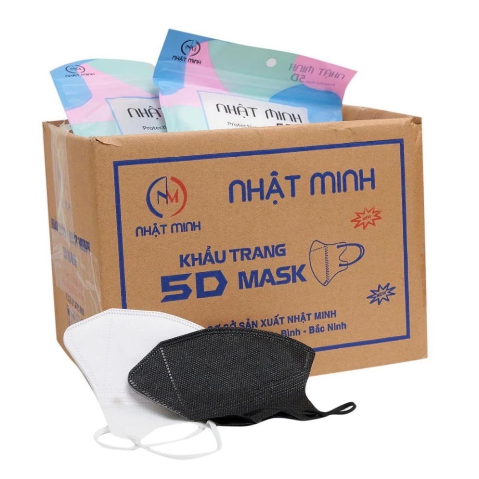 Khẩu Trang 5D Nhật Ninh Mask 3 Lớp Dày Dặn Siêu Kháng Khuẩn