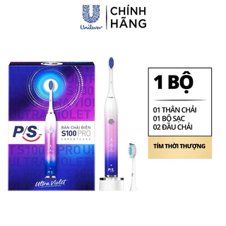 Bàn Chải Điện P/S S100 PRO - Công Nghệ Sóng Âm, Chải Sạch Mảng Bám Tới 10X - Tím thời thượng