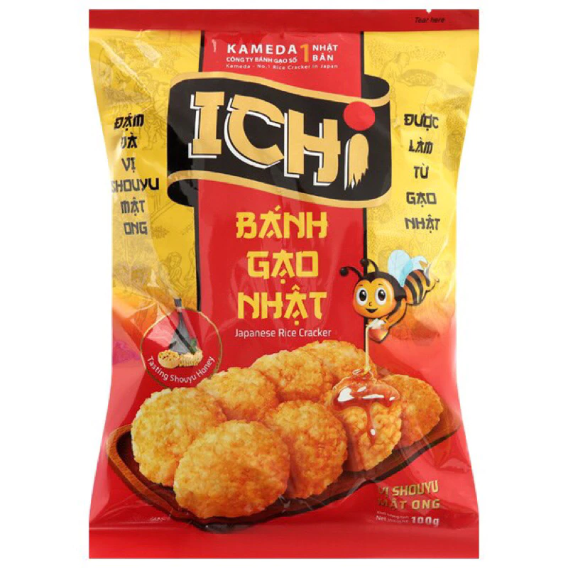 Bánh gạo Nhật vị Shouyu mật ong Ichi gói 100g