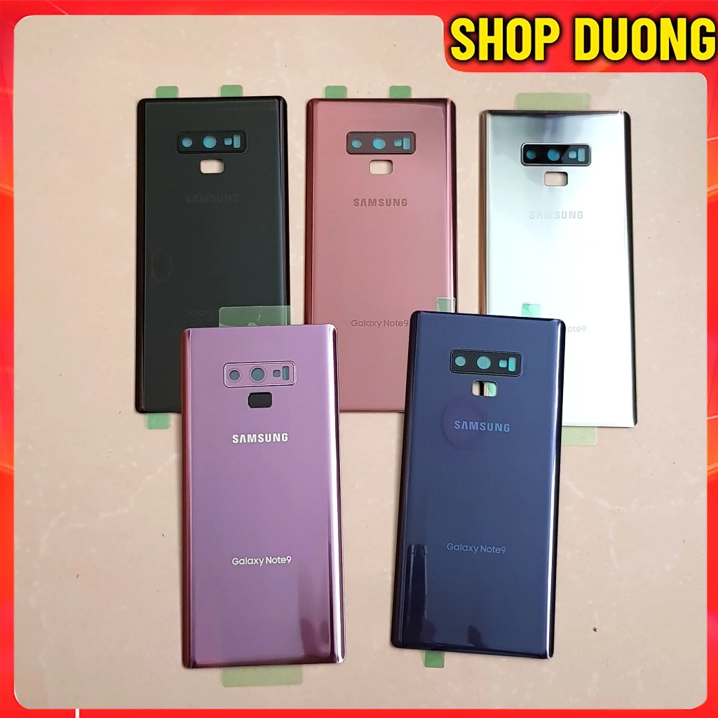 Vỏ nắp lưng sau Samsung Note 9 kèm cụm camera, ron keo dán - Shopduong