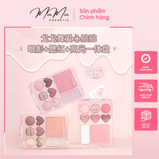 Bảng phấn mắt phấn má 8 màu GOGO TALES Stick Sweet Heart Powder Blusher Eyeshadow Palette GT609 trái tim ngọt ngào