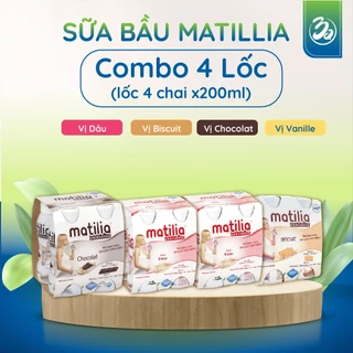 Combo 4 Lốc Sữa bầu Matilia Pháp đủ vị giúp mẹ bầu khỏe mạnh, thai nhi phát triển toàn diện