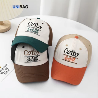 Mũ lưỡi trai cho bé trai, bé gái từ 3 đến 5 tuổi xinh xắn đáng yêu thêu chữ Colby, nón lưỡi trai thời trang unisex