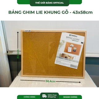 [HN] Hỏa Tốc - Bảng Ghim Lie Khung Gỗ - 43x58cm - Bảng Ghim Bần - Bảng Ghim Thông Báo, Trang Trí