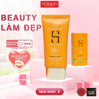 Kem chống nắng Sumdfine Sunscreen SPF 50+ PA+++ ngăn ngừa lão hóa da 50g hàng chính hãng HTBeauty Việt Nam