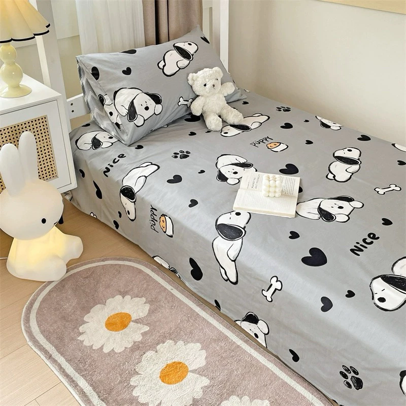 Ga trải giường kí túc xá , drap giường đơn, giường tầng cotton poly nhiều màu sắc giá rẻ