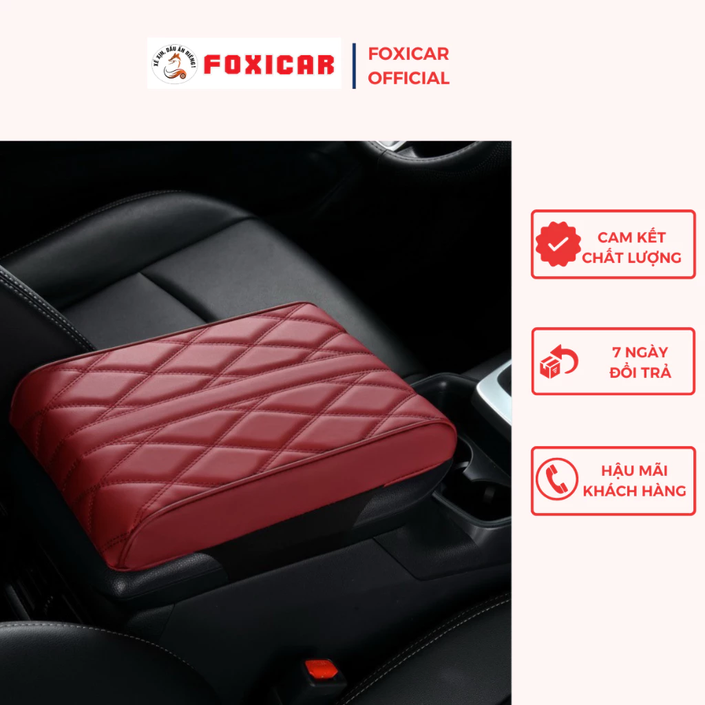 Đệm Tỳ Tay Gác Tay  Gợn Sóng Da Cao Cấp 2024 Xua Tan Mệt Mỏi Chặng Đường  - FOXICAR