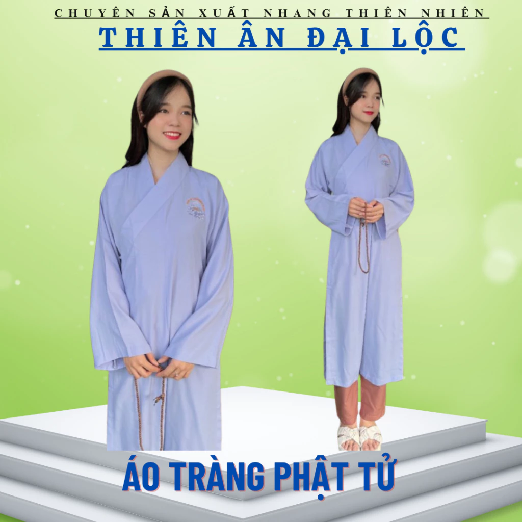 Áo Tràng Đi Chùa Vải Kate cho Nam Nữ