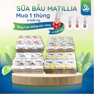 Sữa bầu Matilia Pháp - Vị Chocolat, Vanille , Bích Quy - ( Thùng 24 chai x 200ml ) quà tặng