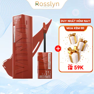 Son Bóng Maybelline New York Superstay Vinyl Ink 4.2ml Bền Màu Nhẹ Môi Rosslyn