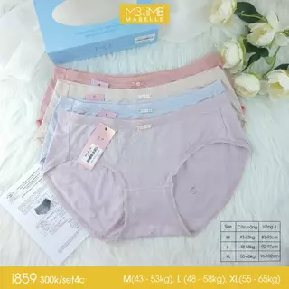 Quần lót nữ MB i859 cotton kháng khuẩn cao cấp cạp vừa 4 màu đủ size [CHÍNH HÃNG]