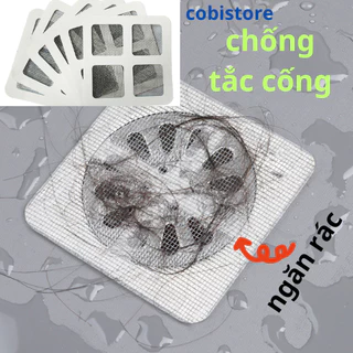 Combo 10 Miếng dán nắp cống 10x10cm chặn rác,tóc chống tắc cống bằng lưới chống muỗi côn trùng