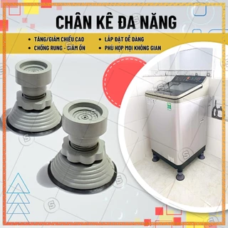 Chân kê máy giặt tủ lạnh đa năng chống rung tốt, SET 4 trụ điều chỉnh cao thấp - Bảo hành 12 tháng