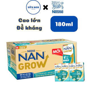 Sữa pha sẵn Nan Grow Nestle - Thùng 24/32 Hộp 180ml - Phát triển toàn diện