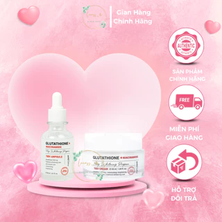 COMBO Serum Kem DưỡnG Glutathione Dưỡng Trắng Da,Se Khít Lỗ Chân Lông Angel's Liquid Glutathione Plus Niacinamide