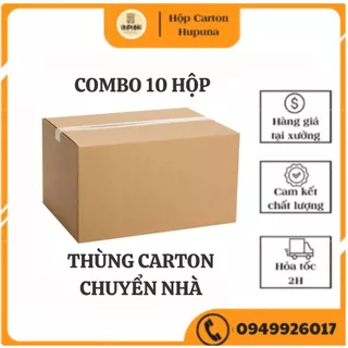 COMBO 10 thùng carton chuyển nhà size to, hộp giấy carton đóng gói hàng size lớn giá rẻ