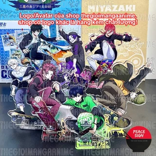 Mô hình Standee BLUE LOCK ver TRƯỢT VÁN NGẦU GHÊ anime chibi tượng acrylic mica trang trí nhiều mảnh