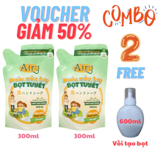 Nước rửa tay bọt tuyết Airy hương trà xanh túi 300ml