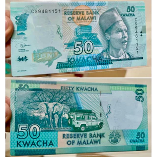 Tư liệu 103. Malawi (ma-la-wi) 50 unc 202x (như hình khác sê ri)