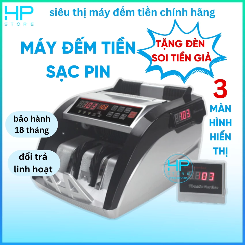 Máy đếm tiền Silicon MC 2500V, công nghệ Mỹ, nhỏ gọn, siêu bền, mẫu mới 2024