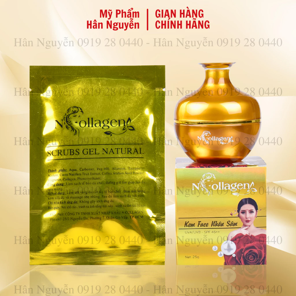 Kem face NCollagen Hân Nguyễn dưỡng ẩm trắng da giảm thâm nám tàn nhang 25g 8938526572027