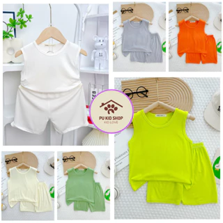 Bộ ba lỗ trơn (10-26kg) Minky Mom, màu sắc tươi sáng, vải thun lạnh mềm mát cho bé yêu