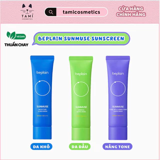 Kem Chống Nắng Nâng Tone, Kiềm Dầu Beplain Sun Muse Tone Up & Correcting, Mineral Sunscreen , Moisture Sunscreen SPF50