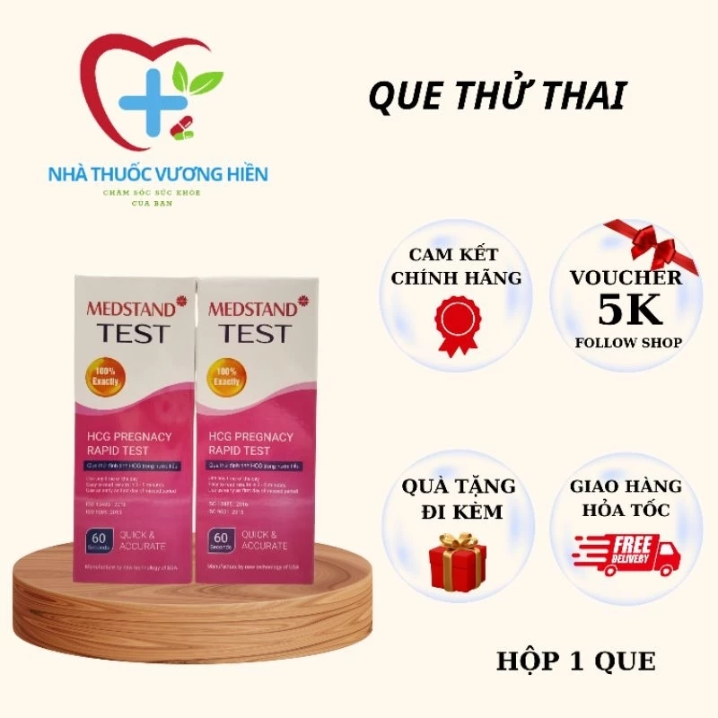 ( CHÍNH HÃNG) Que Thử Thai Medstand - hộp 1 Test