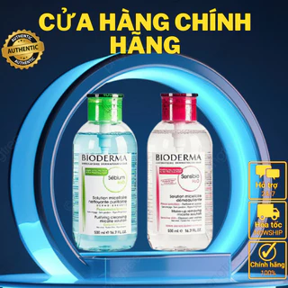 Nước Tẩy Trang Bioderma Chính Hãng Cho Da Dầu Mụn, Nhạy Cảm 500Ml  - HTK Beauty