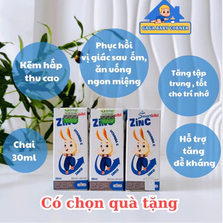 Kẽm ZinC Smartbibi hữu cơ hỗ trợ bé ăn ngon, giảm ốm vặt, tăng khả năng tập trung trí nhớ 30ml