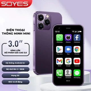 Điện thoại mini siêu nhỏ cảm ứng Soyes XS15 mới Ram 2gb Rom 16gb Fullbox- Android 8.1 hỗ trợ 2 SIM