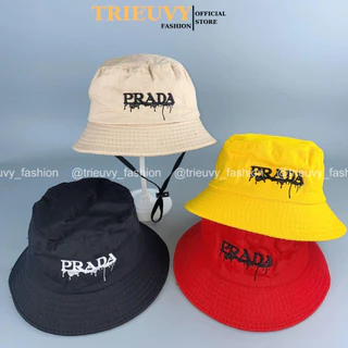 [2-6 tuổi 50-52cm] Nón bucket trẻ em Prada, mũ tai bèo rộng vành chống nắng cho bé trai/bé gái - TRIEUVY_FASHION