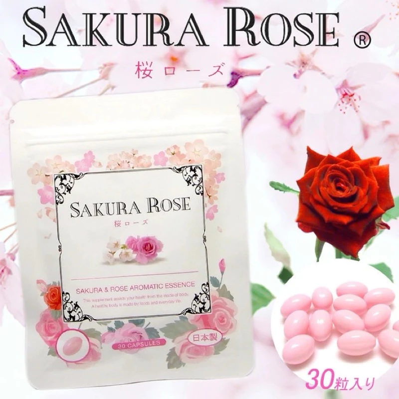 Viên uống thơm người, thơm cơ thể Sakura Rose Nhật Bản 30 viên