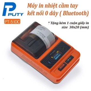 Máy in nhiệt cầm tay PT-51DC kết nối Bluetooth | Hàng chính hãng