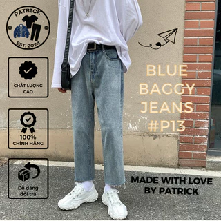 Quần jeans nam bagg xanh rách gấu Patrick P13