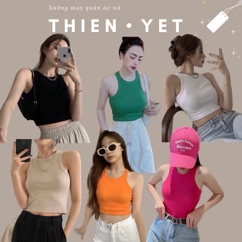 [ RẺ VÔ ĐỊCH] Áo BA LỖ NGƯỢC croptop nữ basic ( XỊN ) phong cách mùa hè năng động / ÁO CROPTOP 3 LỖ NGƯỢC - Thiên Yết