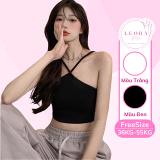 Áo yếm croptop LEORA, áo dây croptop kiểu hở lưng quyến rũ K005