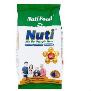 Sữa bột Nuti nguyên kem túi 400g (date mới)