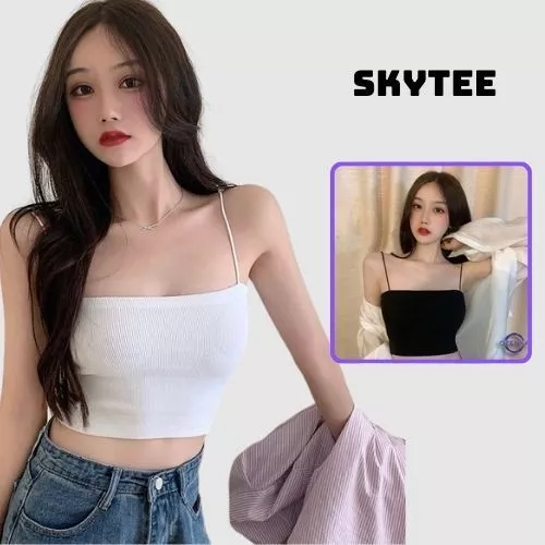 Áo 2 dây Skytee.vn sợi bún thun gân đẹp 100% cotton, áo ôm có thể mặc như áo quây mặc trong siêu mát FG001