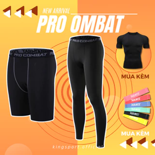 Quần giữ nhiệt nam dáng đùi, quần legging combat pro tập gym chơi thể thao bóng rổ,bóng đá co giãn 4 chiều