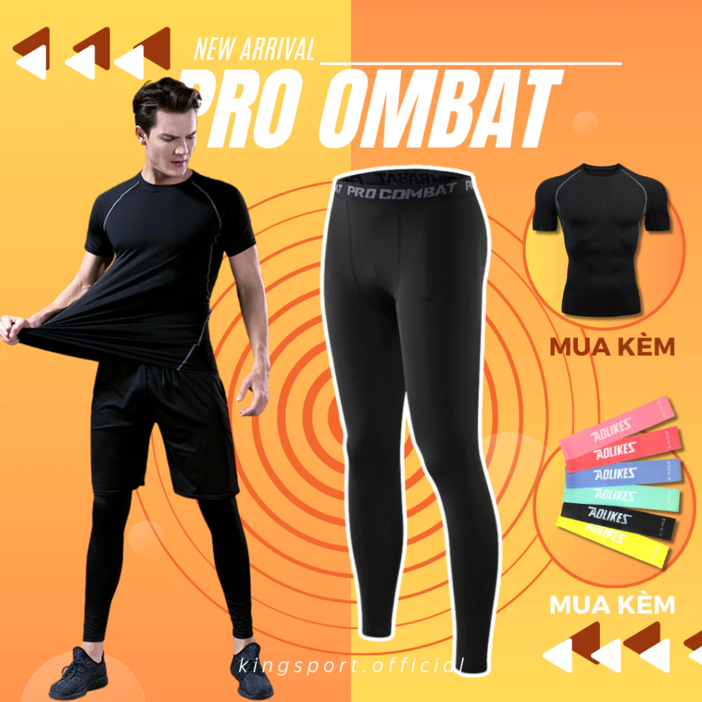 Quần giữ nhiệt nam,quần legging pro combat cao cấp chơi thể thao tập gym ,bóng đá,bóng rổ