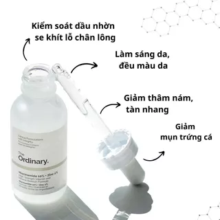 Serum Niacinamide 10% + Zinc 1% - The Ordinary cấp ẩm phục hồi ngừa mụn sáng da mờ thâm mụn nám 30ml [ CHÍNH HÃNG ]