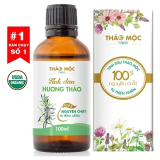 Tinh dầu Hương Thảo (Rosemary) Thảo Mộc, nguyên chất 100% từ thiên nhiên, xông phòng, thơm phòng, thư giãn, giảm stress